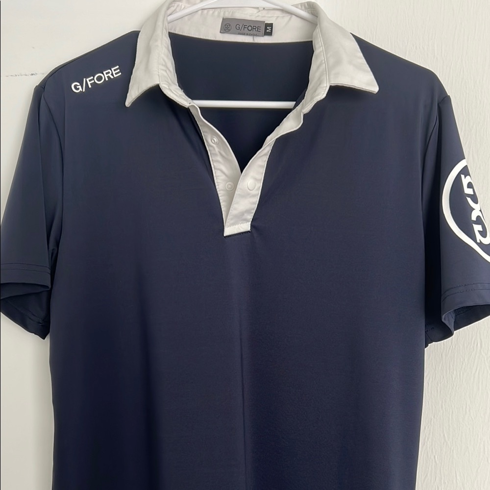 G/FORE Blue and White Polo Shirt Classic Design- Worn once.